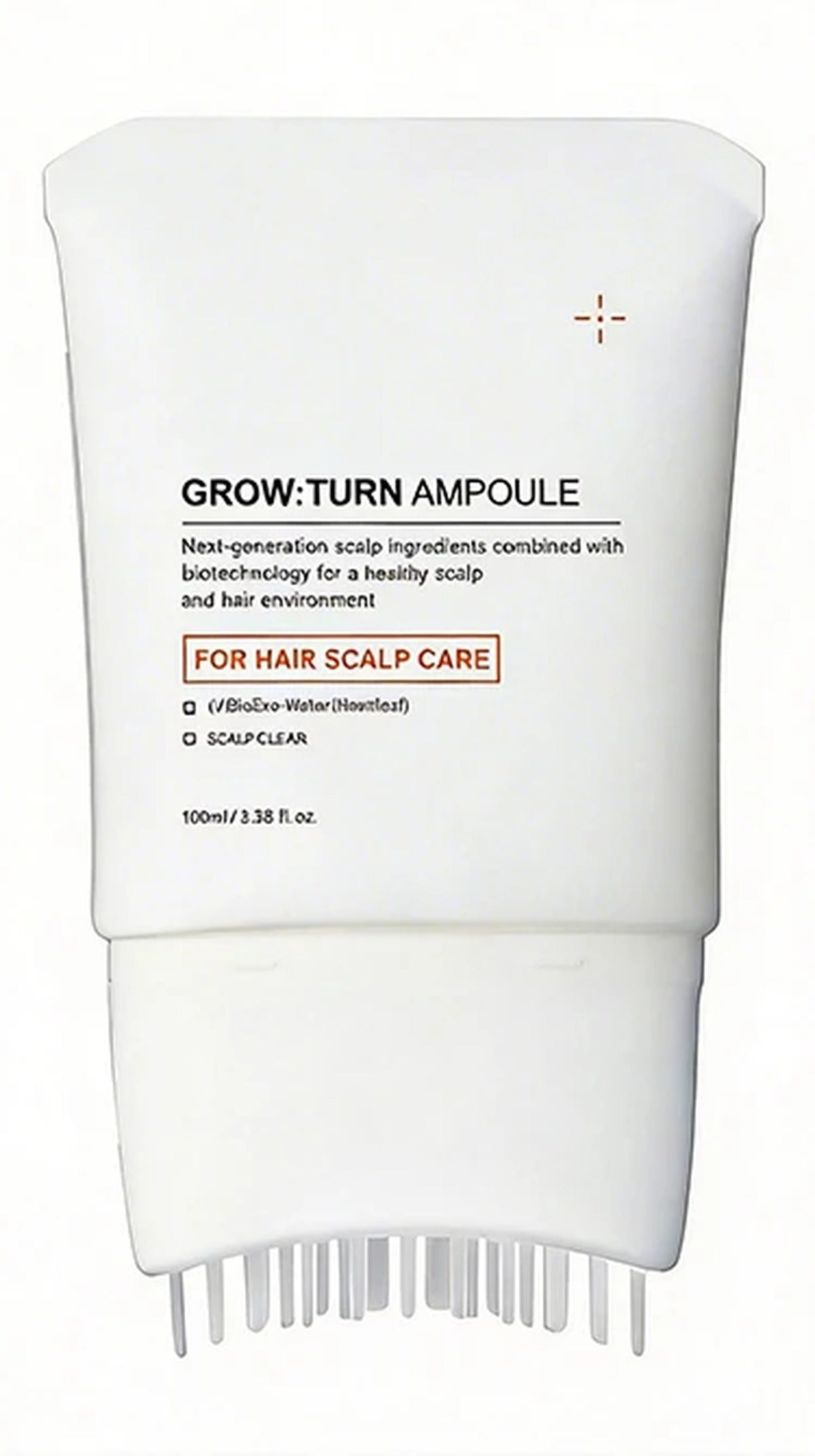 Tubens framsida med etiketten For Hair Scalp Care och 100 ml