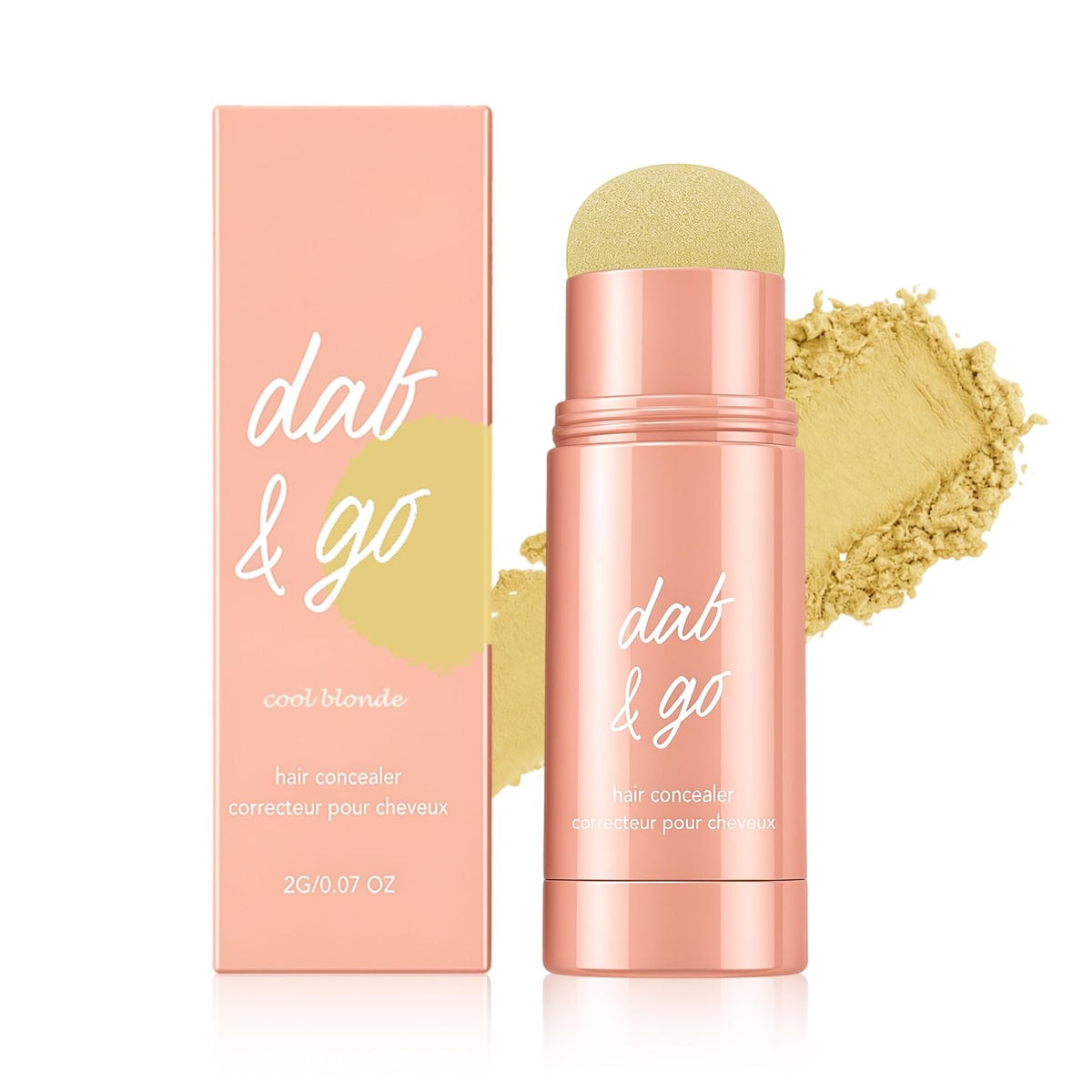 Hårconcealer i nuancen kold blond med æske
