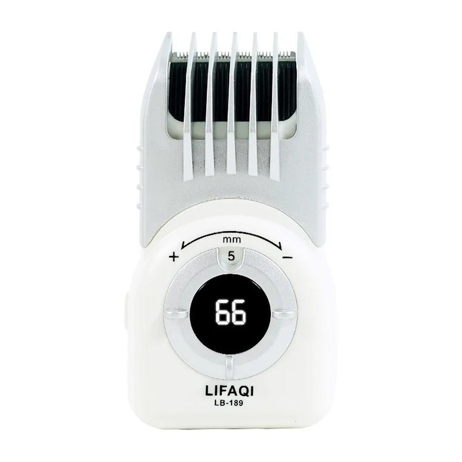 LIFAQI LB-189 ledningsfri hårtrimmer set forfra mod hvid baggrund