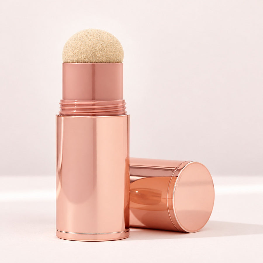 Hårconcealer-stift med ljus kall blond svampspets
