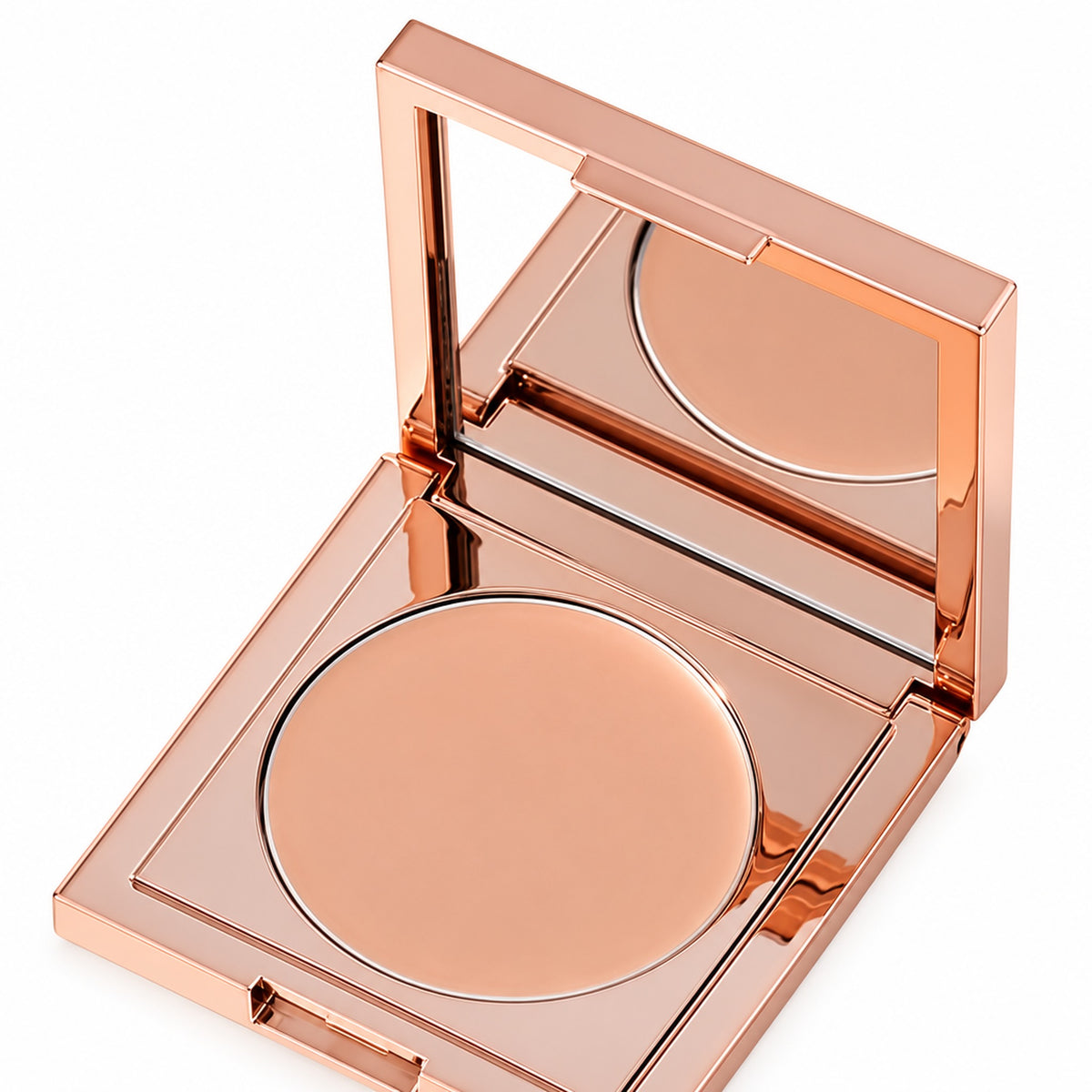 Öppen kompakt med ljus-medium persika concealer